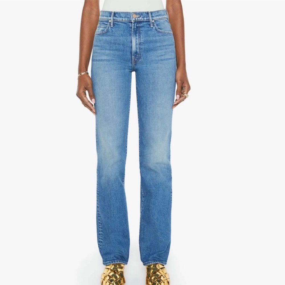 MOTHER Straight Leg Jeans in Light Blue Wash - Picture 3 of 11